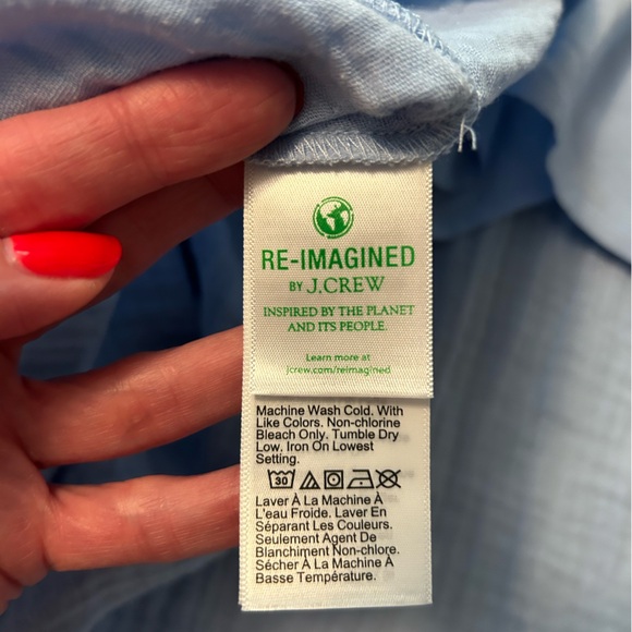 J. Crew V-neck midi dress in soft gauze - Picture 7 of 13